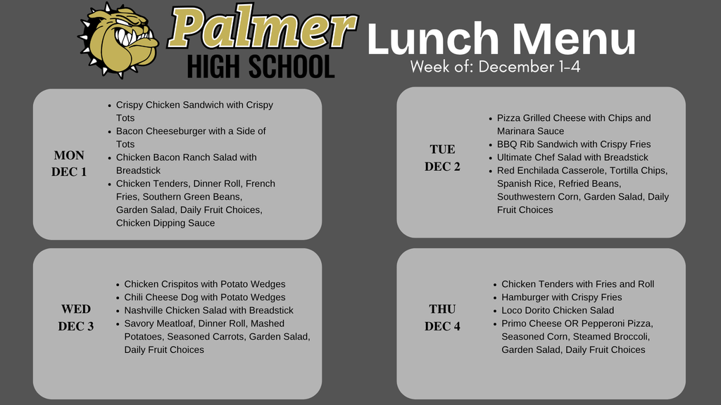 phs lunch menu