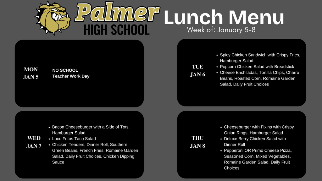 phs lunch menu 1-5