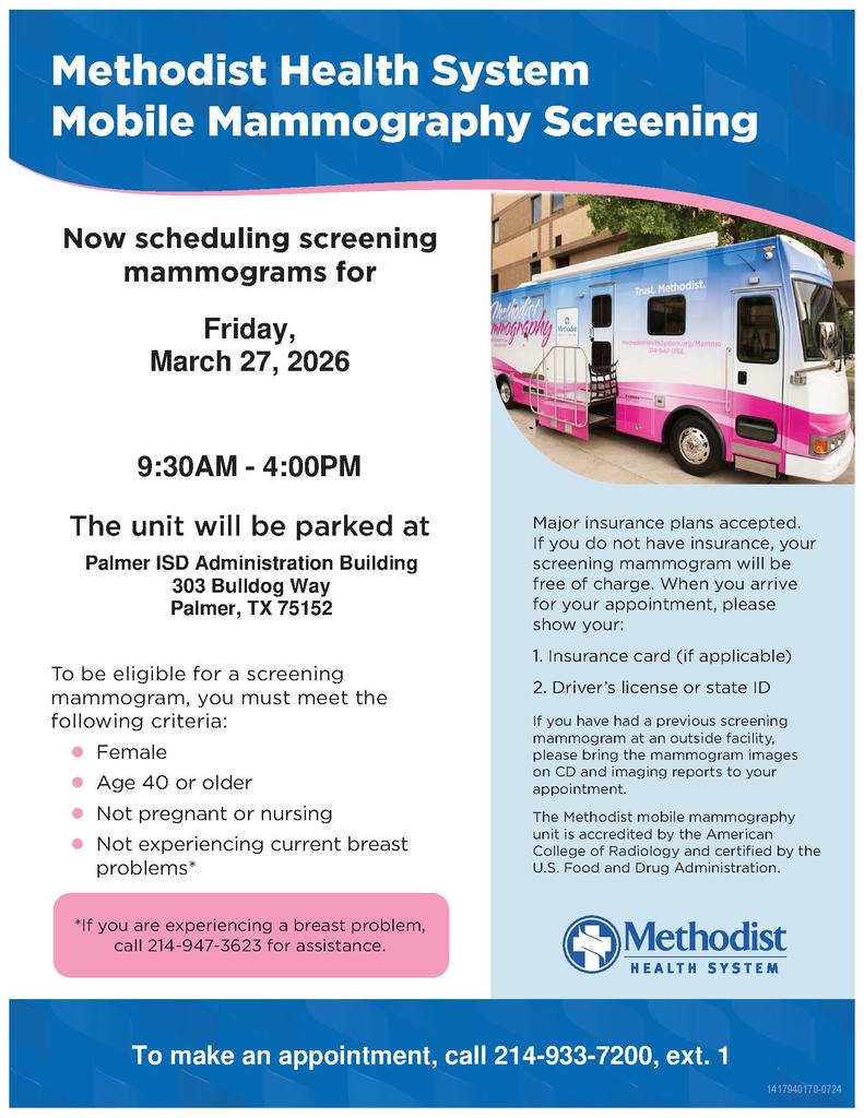 mammogram flyer - English