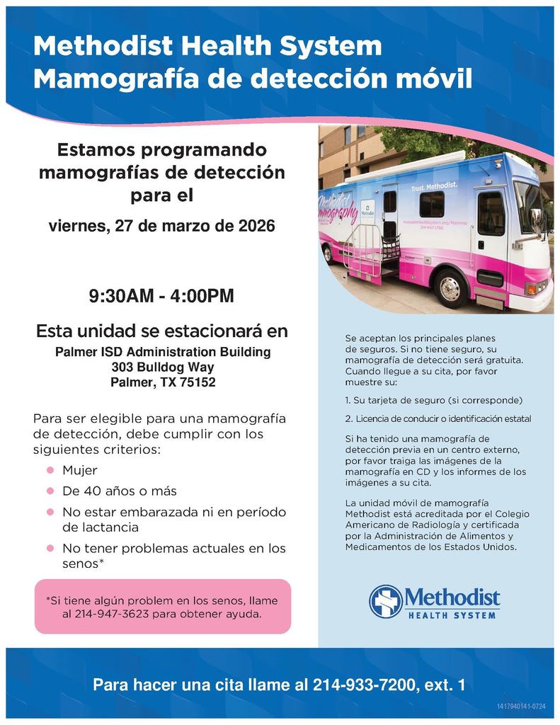 mammogram flyer - Spanish