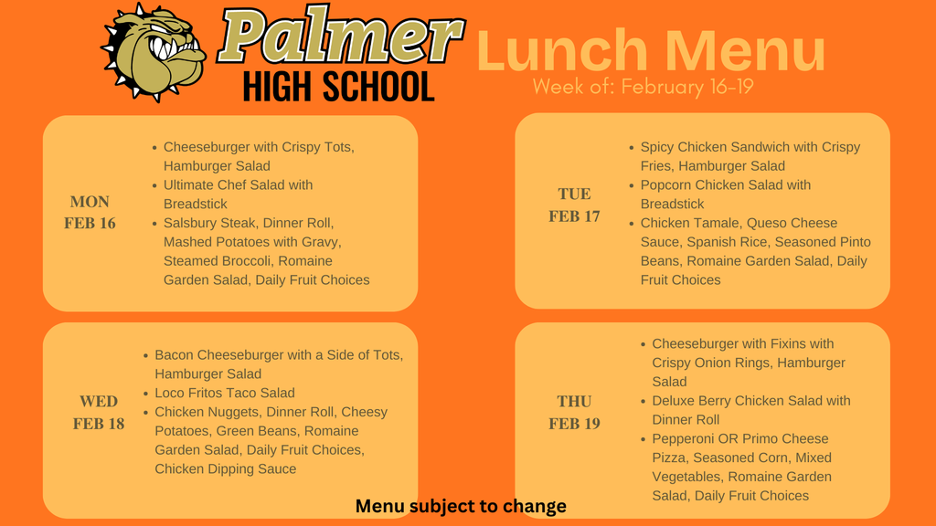 phs lunch menu 2-16