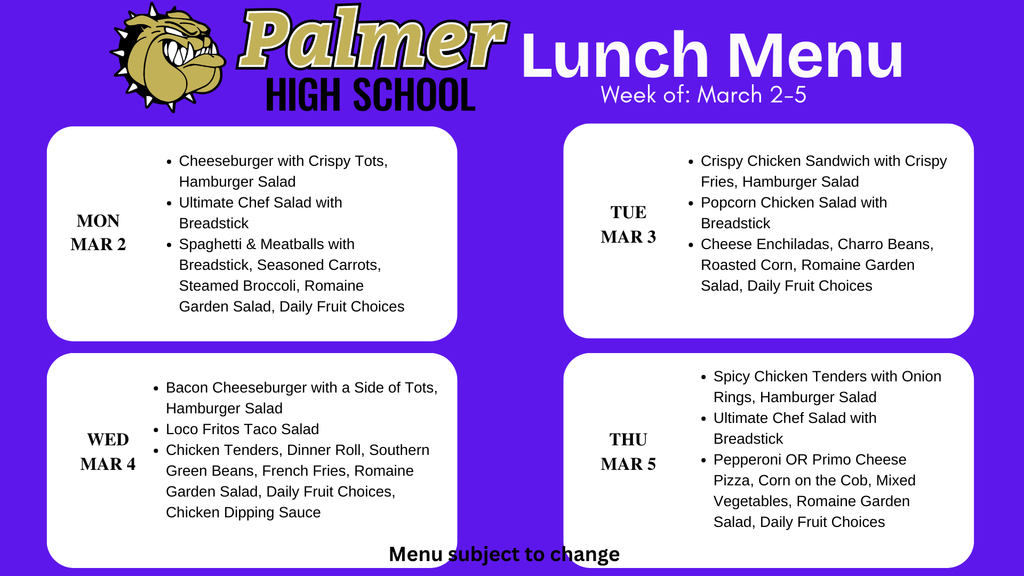 phs lunch menu 3-2