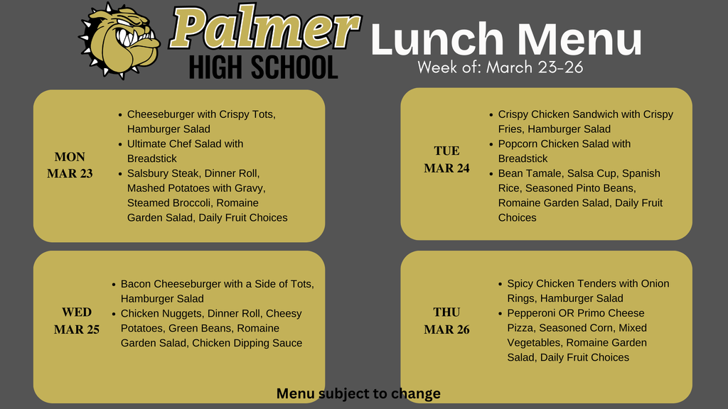 phs lunch menu mar 23