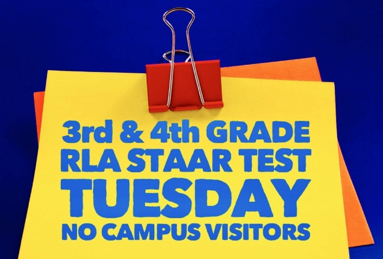 STAAR Tuesday - no visitors