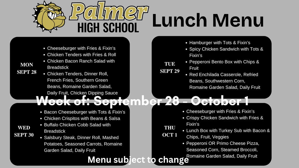 phs lunch menu 9-28