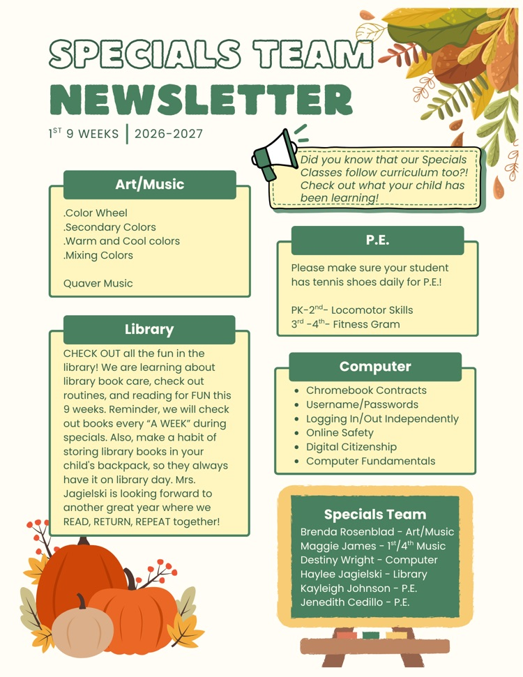 Specials Newsletter