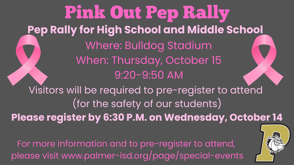pink out pep rally reminders