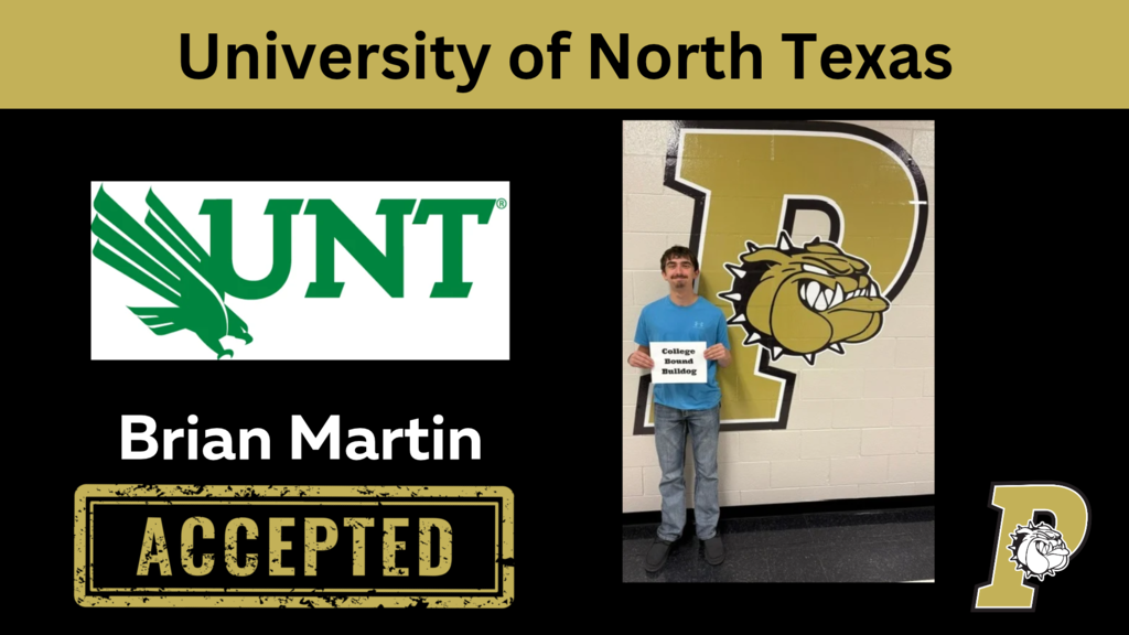 brian martin accepted to university of north texas