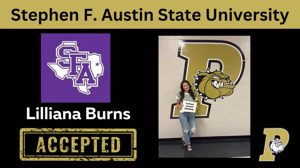 burns accepted to sfa
