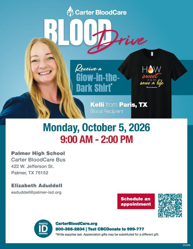 blood drive information also in article