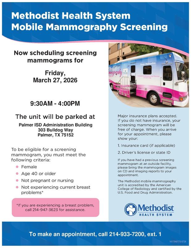 mammogram flyer - English