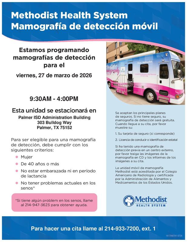 mammogram flyer - Spanish