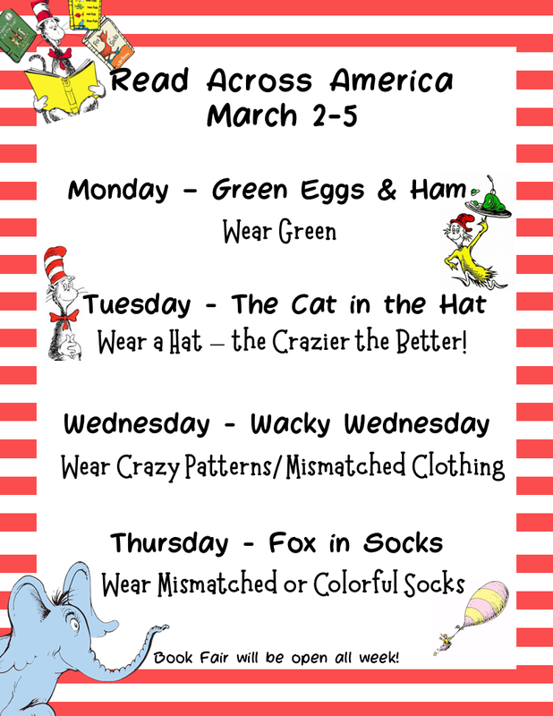 Read across america schedule