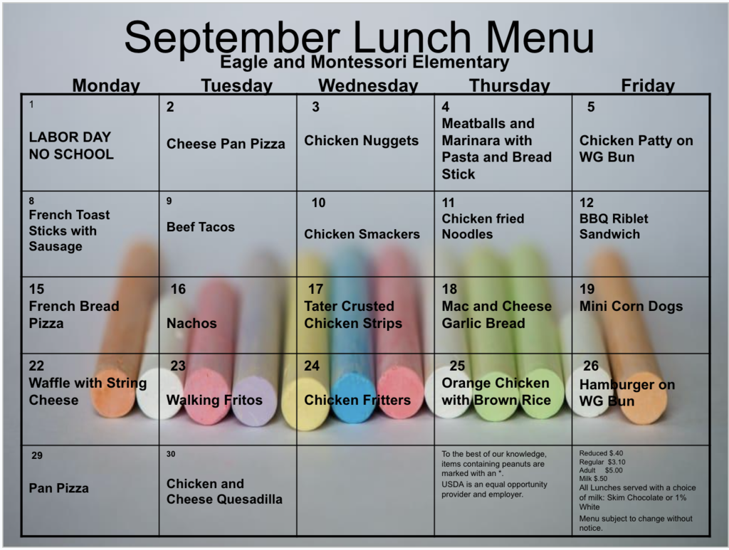 Lunch Menu
