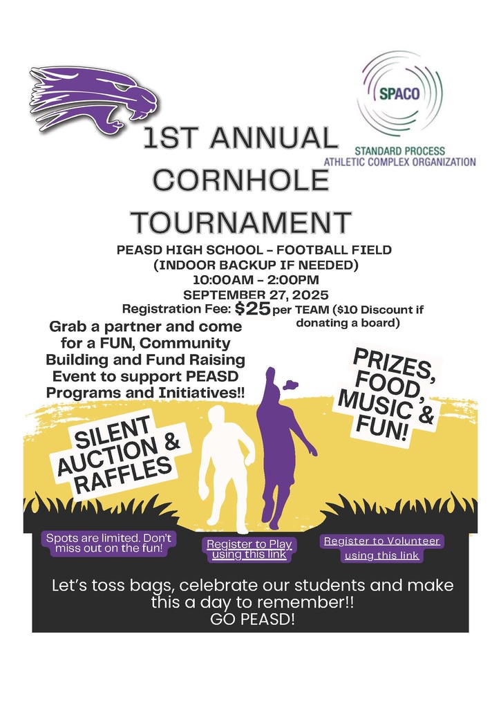 PEASD/SPACO 1st Annual Cornhole Tournament