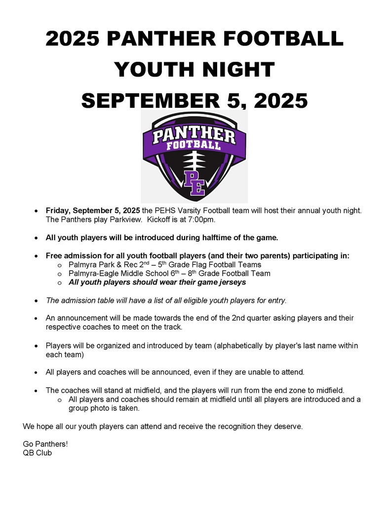 2025 Panther Football Youth Night