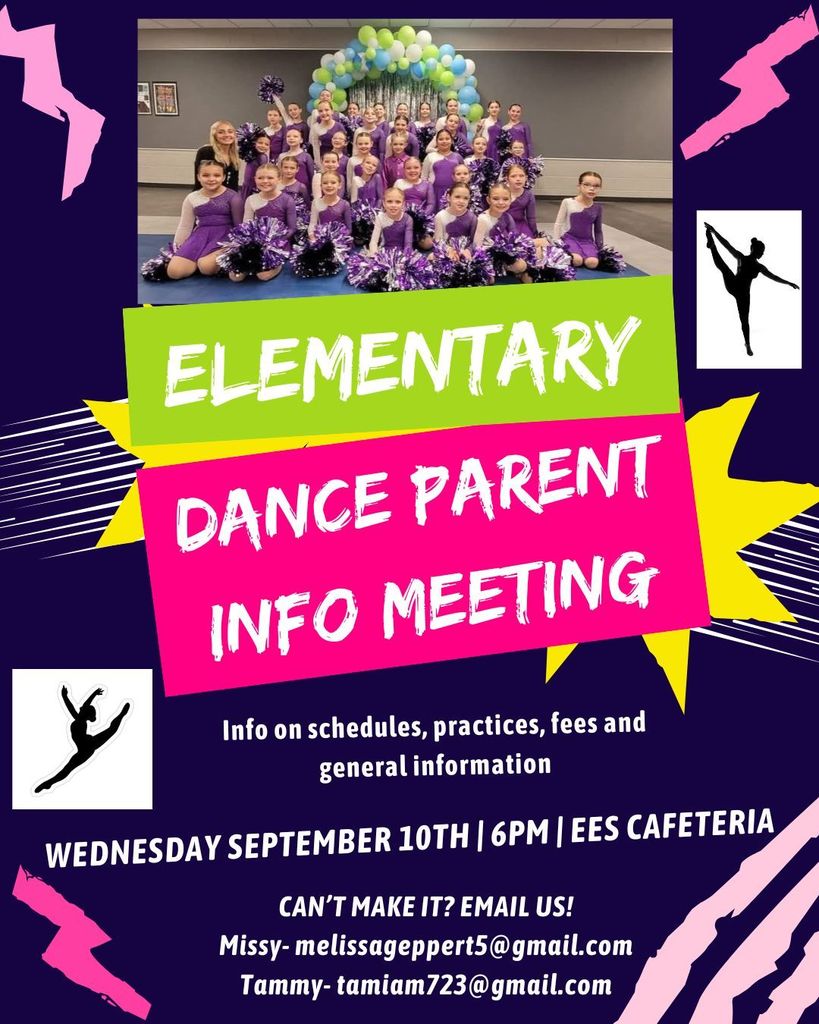 EES Dance Parent Info Meeting September 10th 6pm 