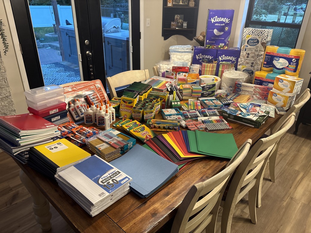 School Supply Donation from the Eagle Community Organization!