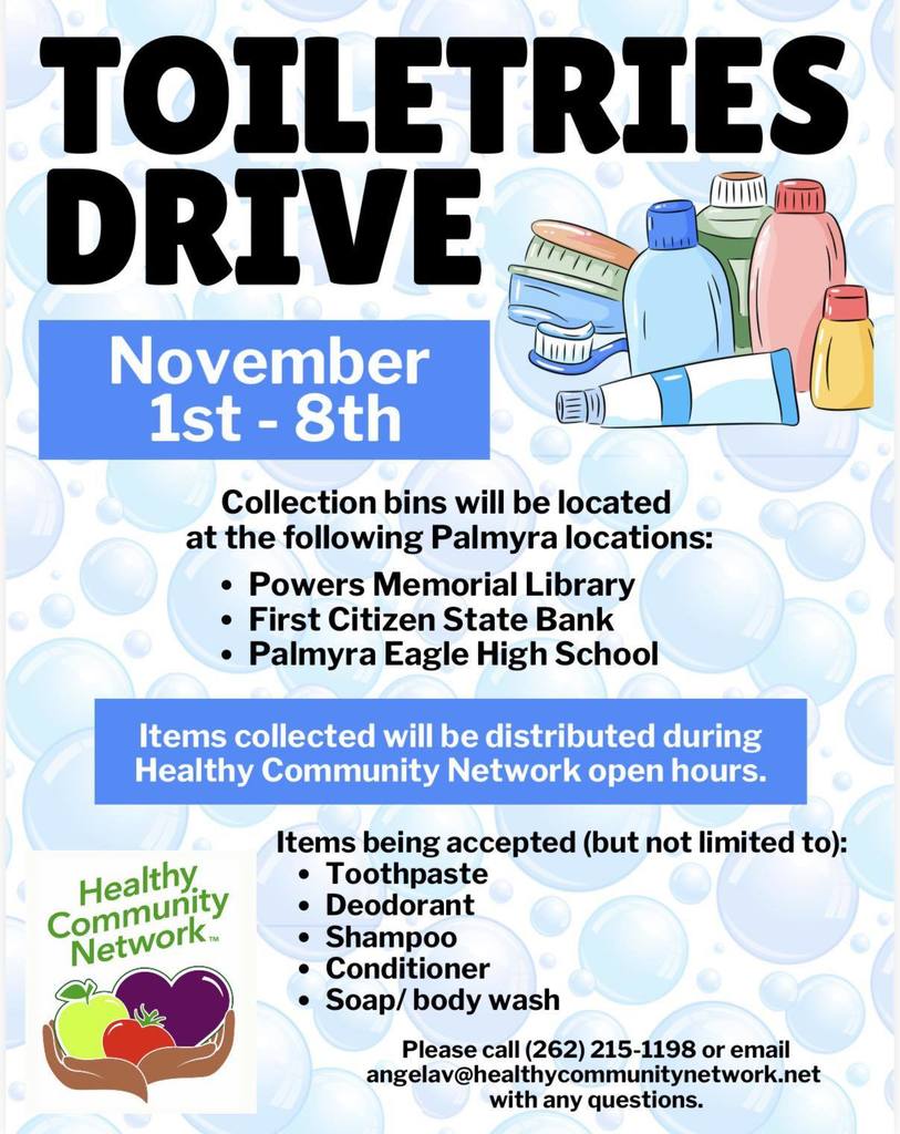 Toiletries drive