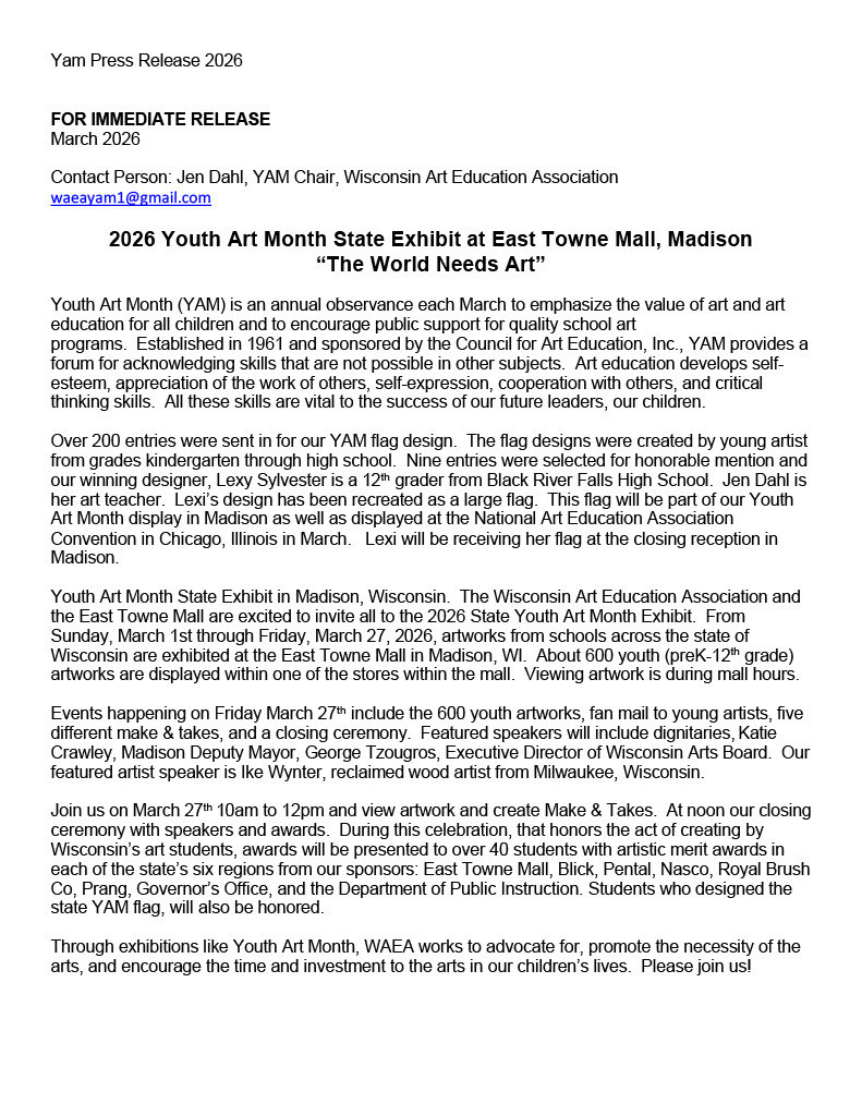 2026 Youth Art Month