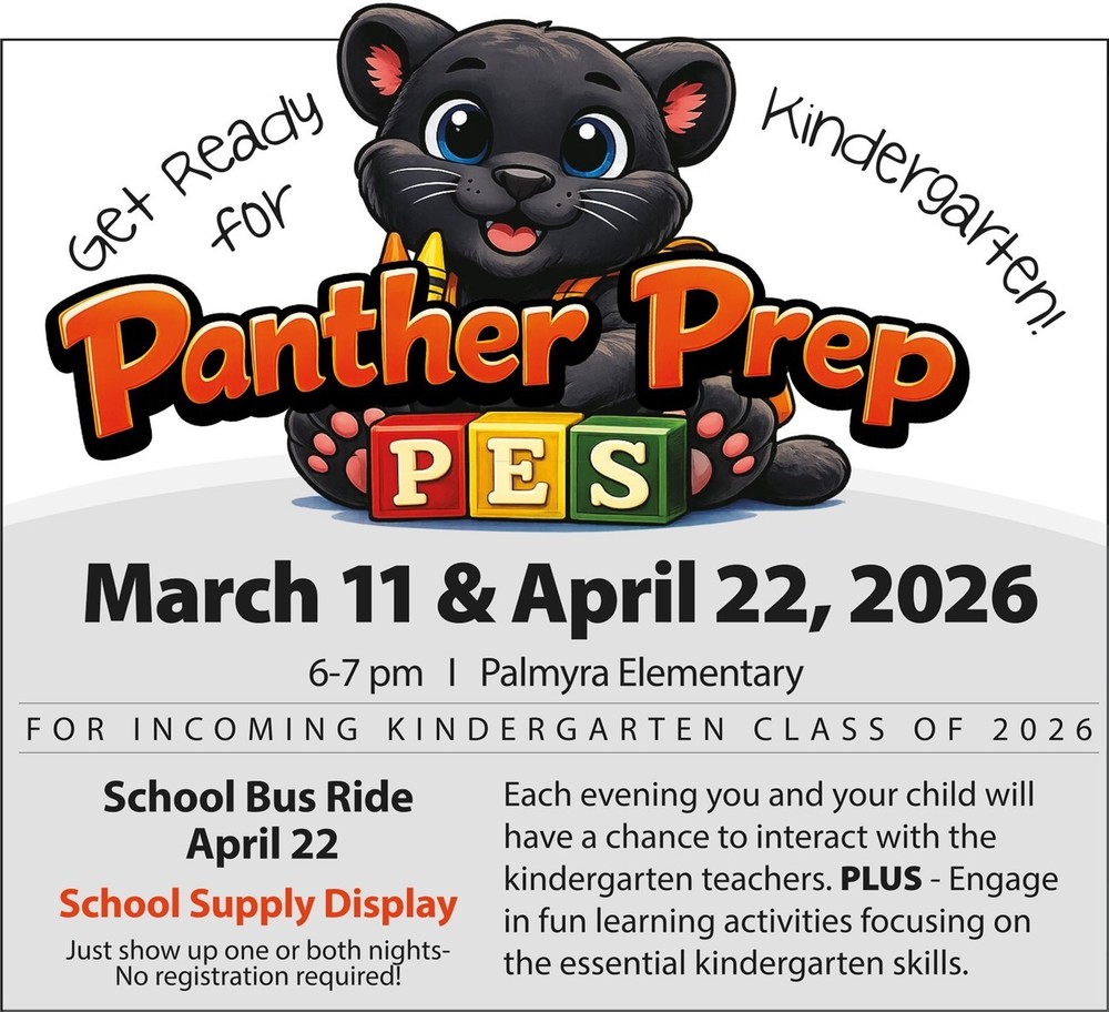 Kindergarten Panther Prep, March 11 & April 22