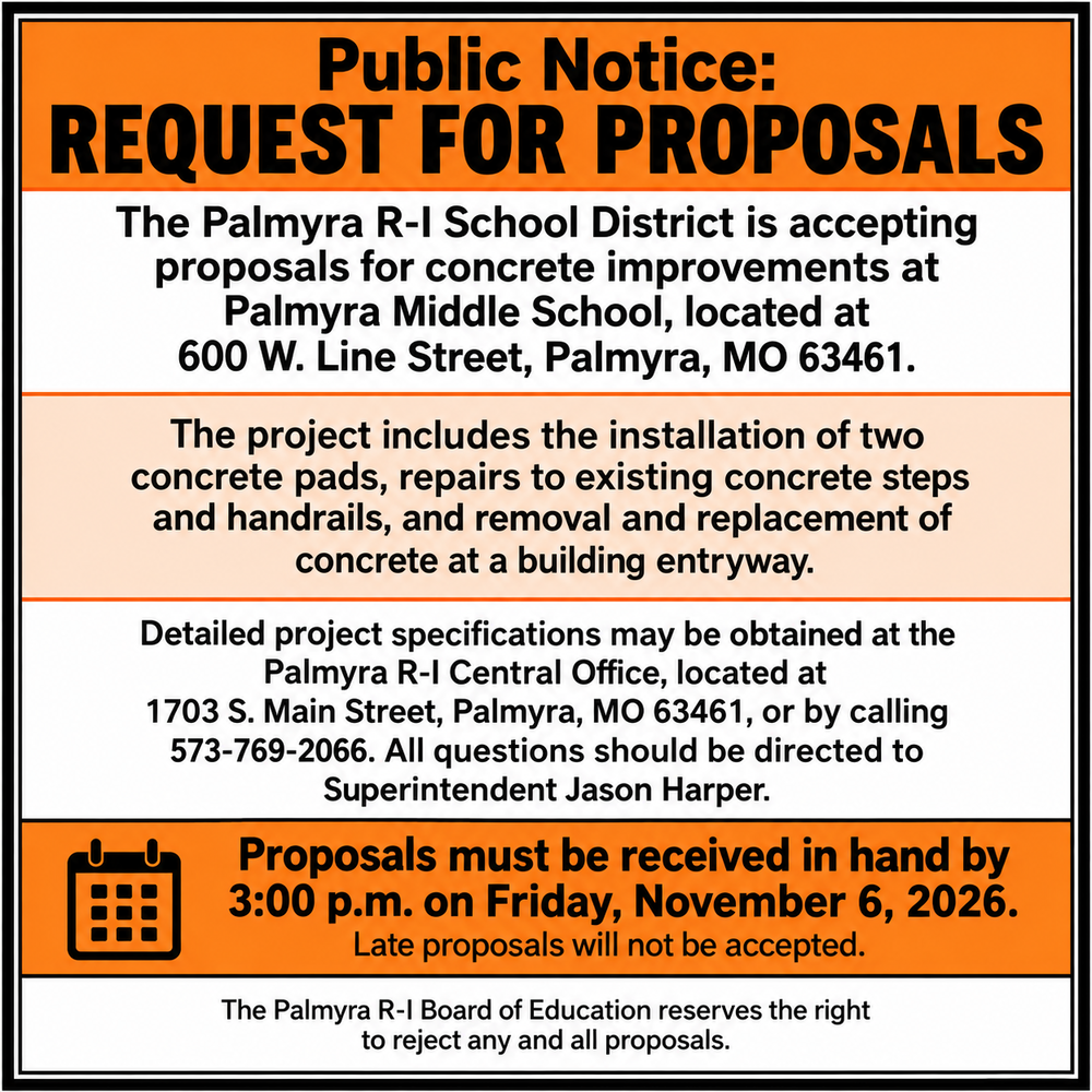 Request for proposals concrete improvements