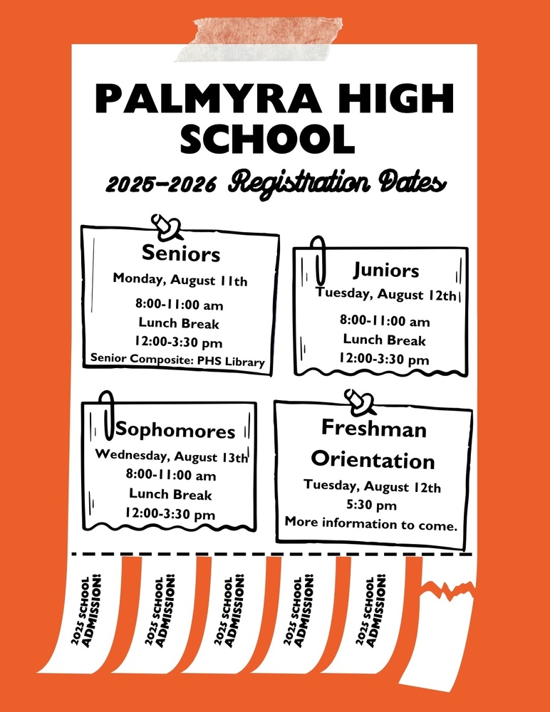 PHS 2025 Registration Dates