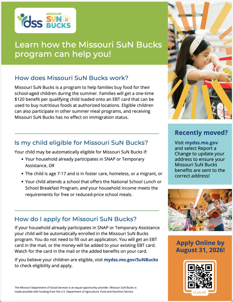 Missouri SuN Bucks program can help you!