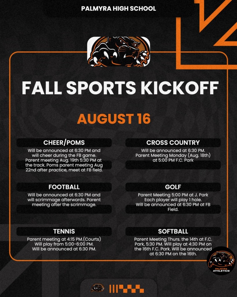 Fall sports kickoff, Saturday August 16th