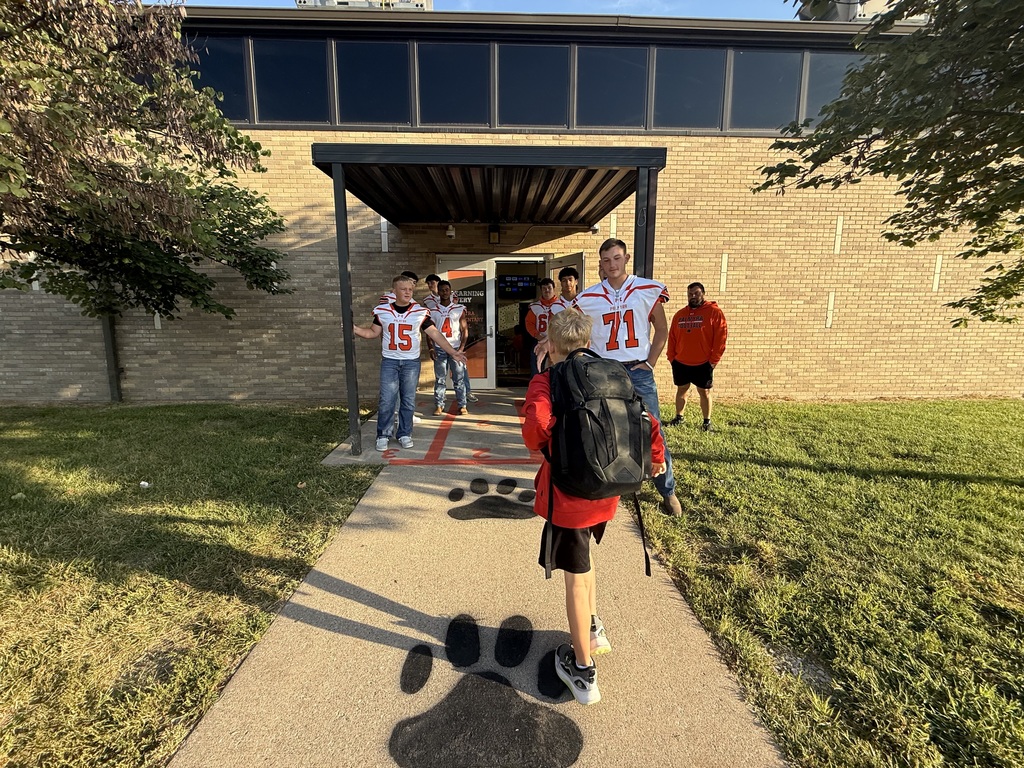 Football team at morning arrival