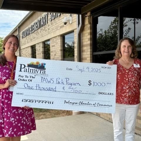 PAWS pack donation from Chamber of Commerce