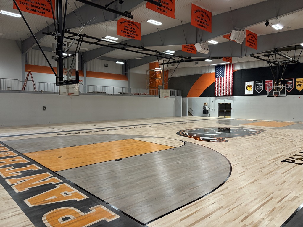 PHS gym floor painting