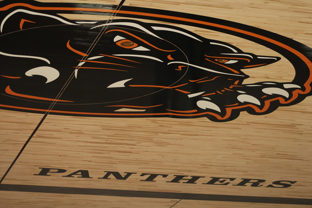 PHS gym floor painting