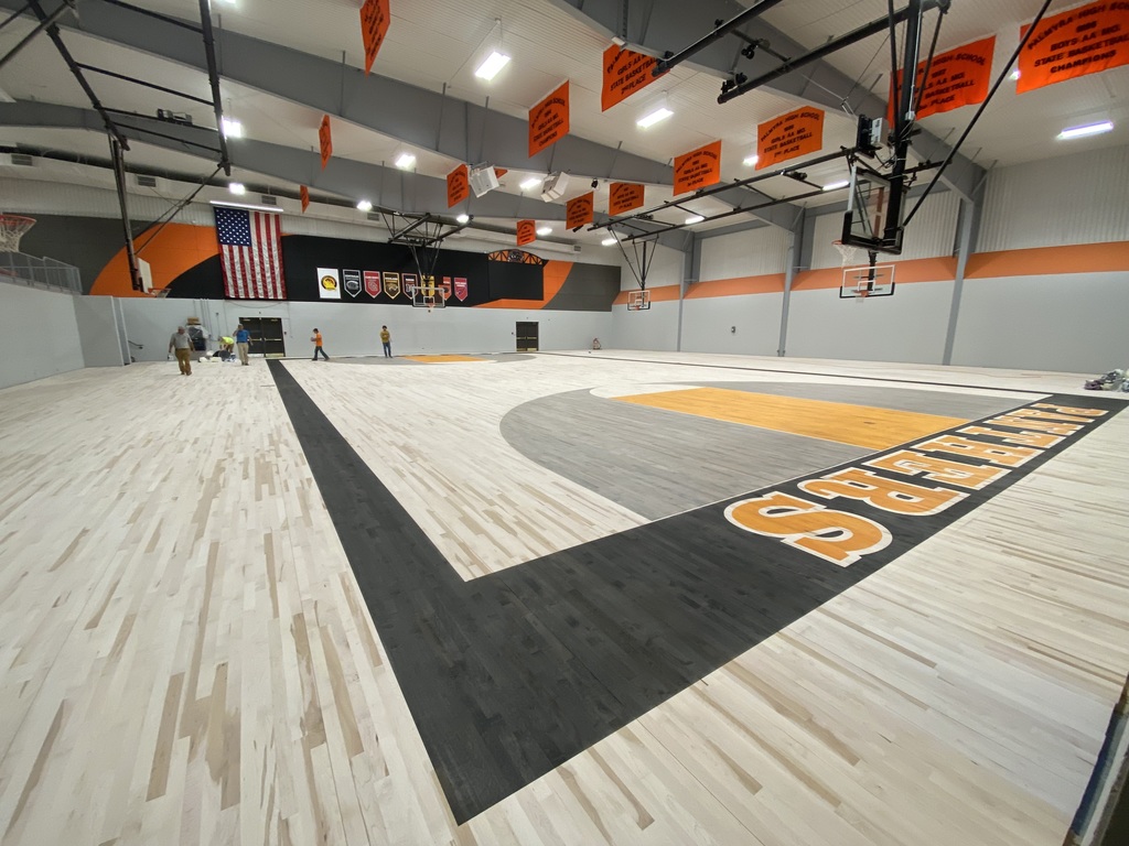 PHS gym floor painting