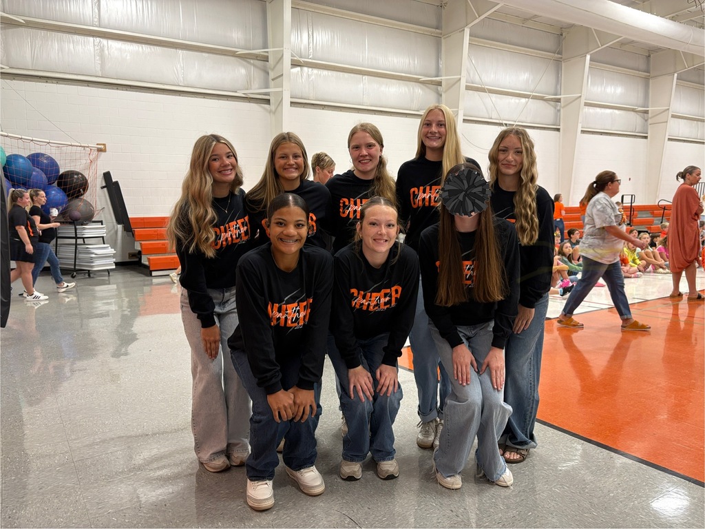 Cheer helping with morning duty in the gym