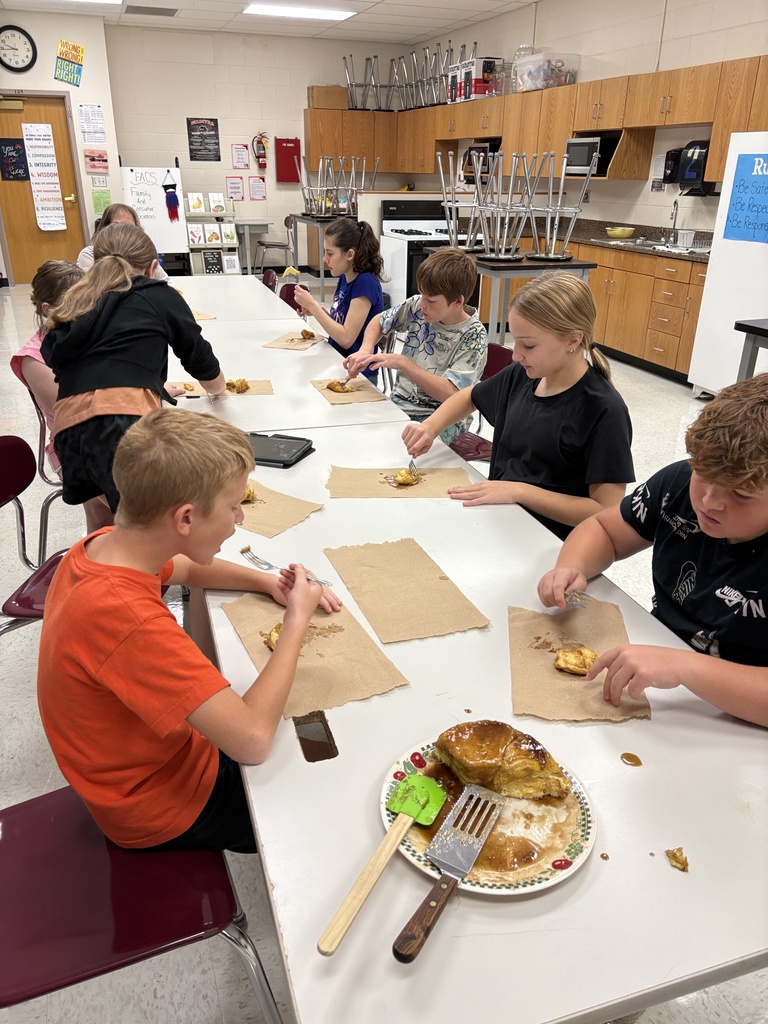 FACS 6th grade making Sticky Buns