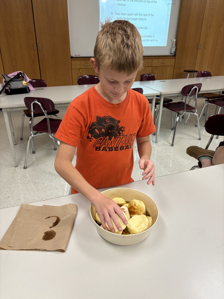 FACS 6th grade making Sticky Buns