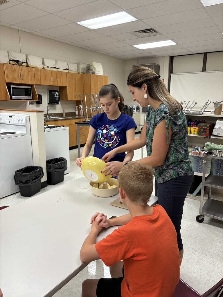 FACS 6th grade making Sticky Buns