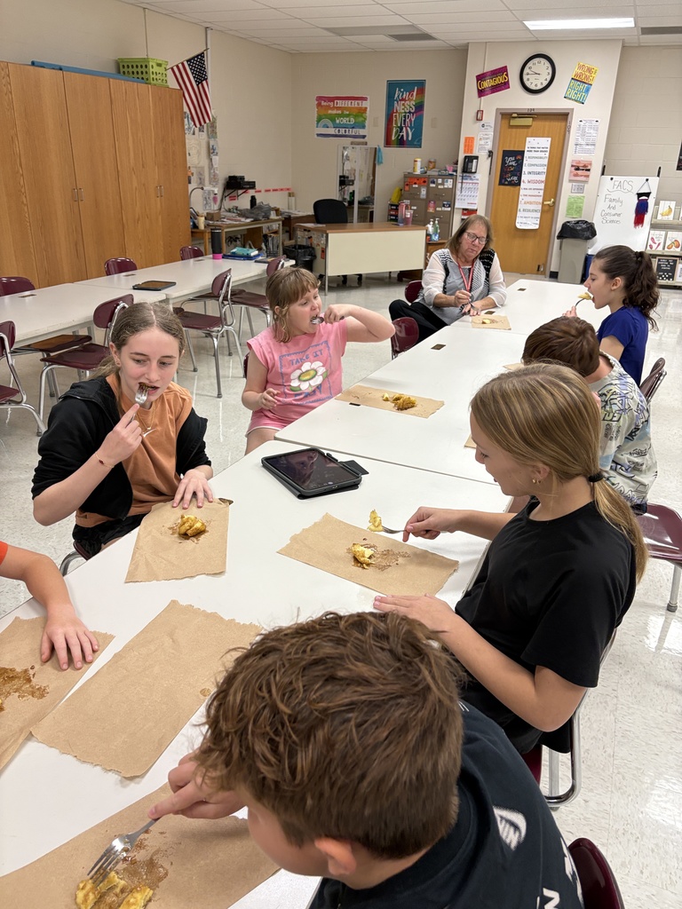 FACS 6th grade making Sticky Buns