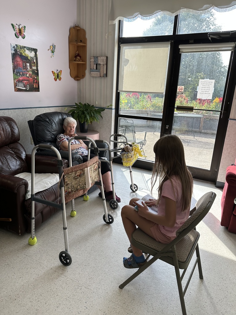 PES students read to residents at Maple Lawn Nursing Home