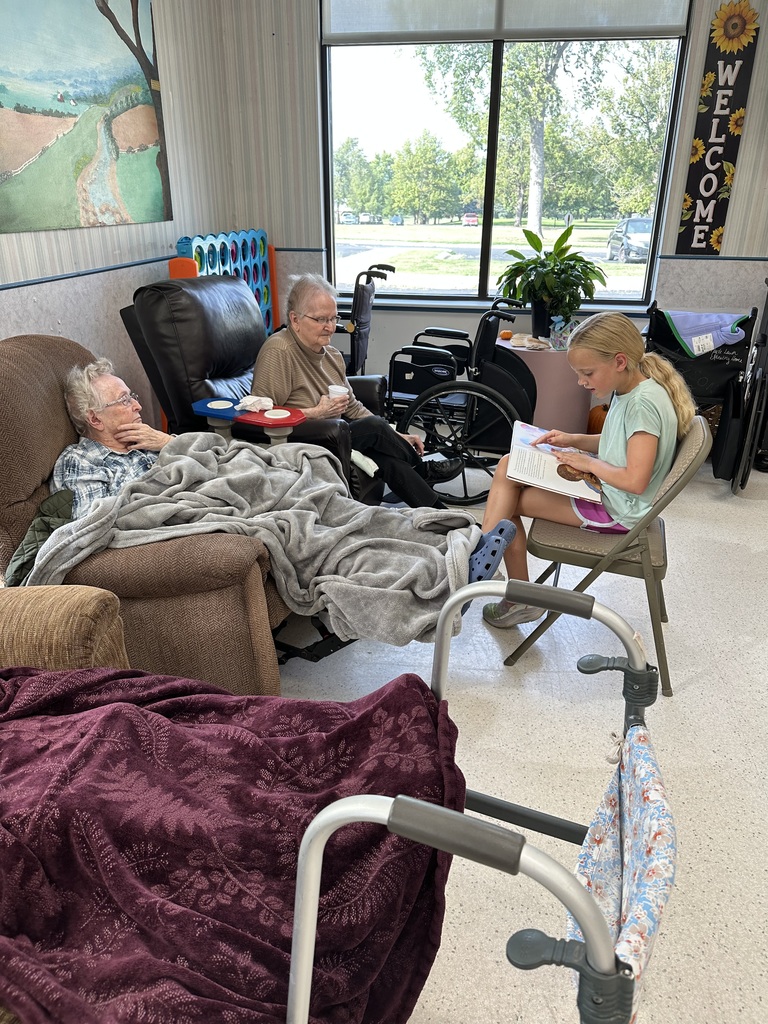 PES students read to residents at Maple Lawn Nursing Home