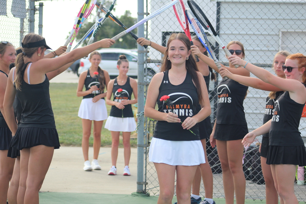 Senior night tennis