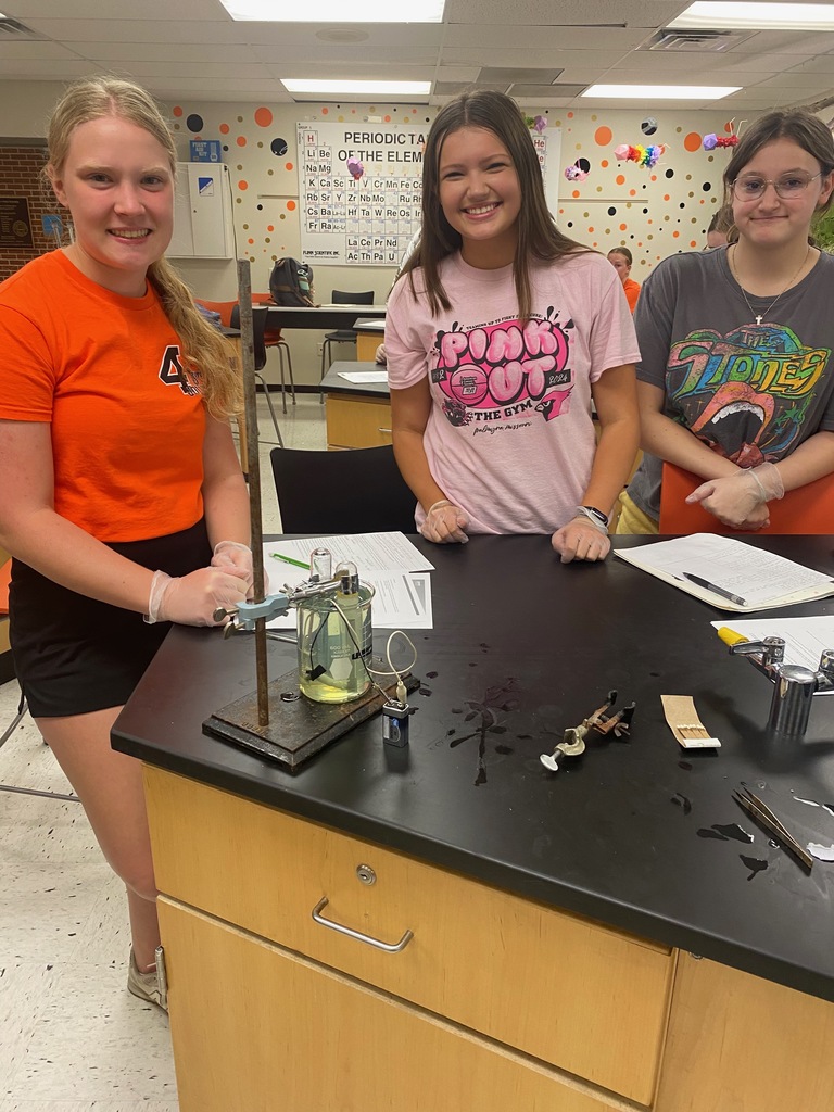 Chemistry students tried their hand at collecting oxygen and hydrogen gas by using electrolysis: