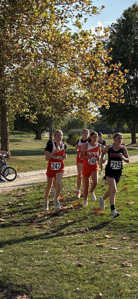 Middle School Cross Country Runners at final meet in Monroe City