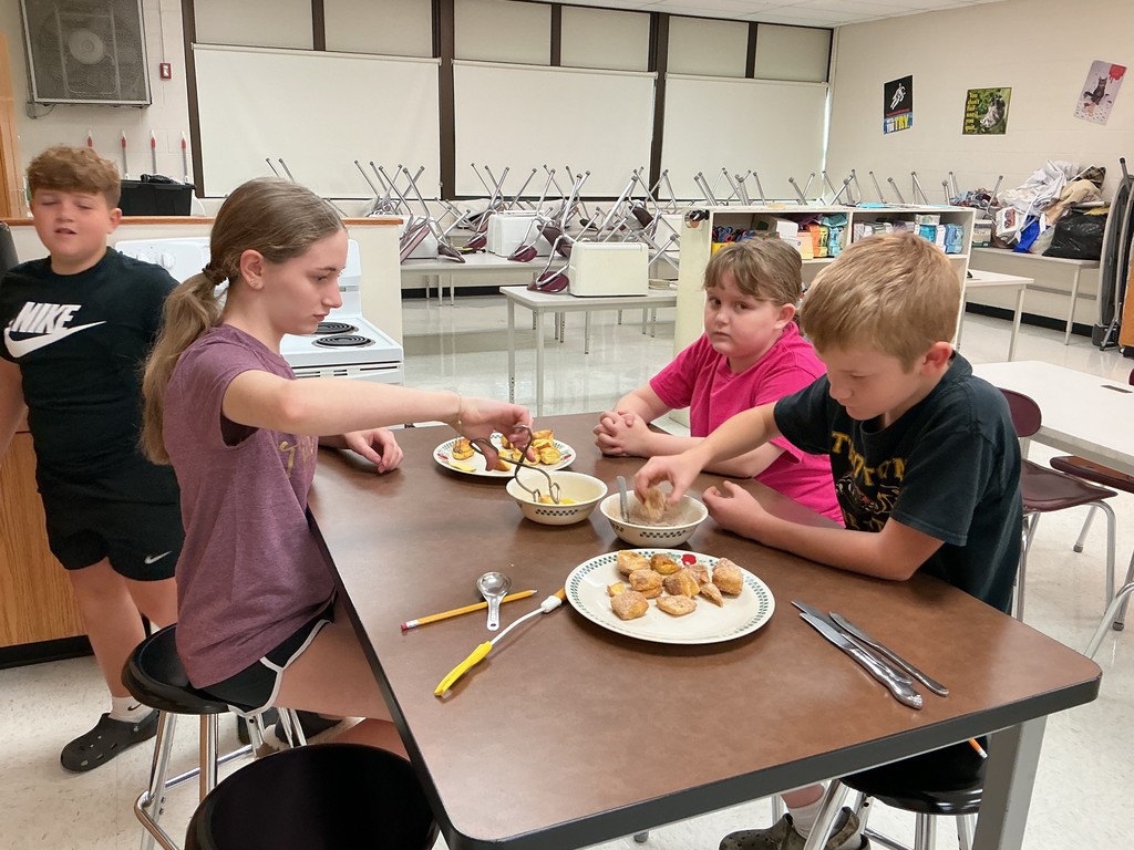 FACS class making air fryer donuts