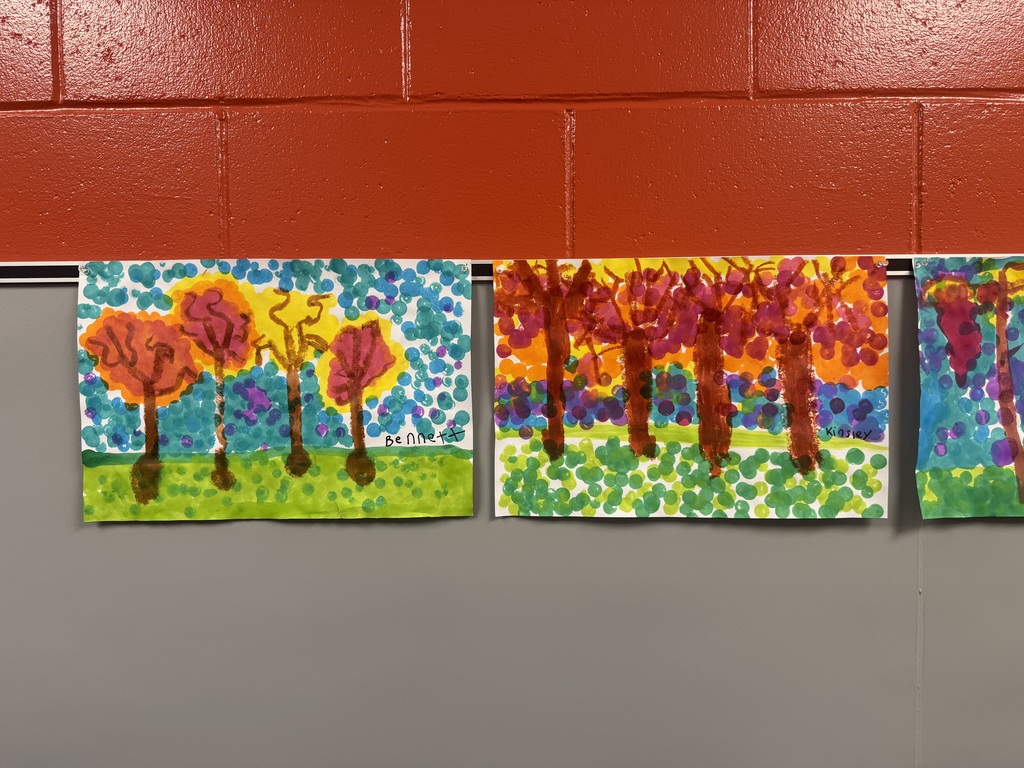 PES fall artwork in the halls