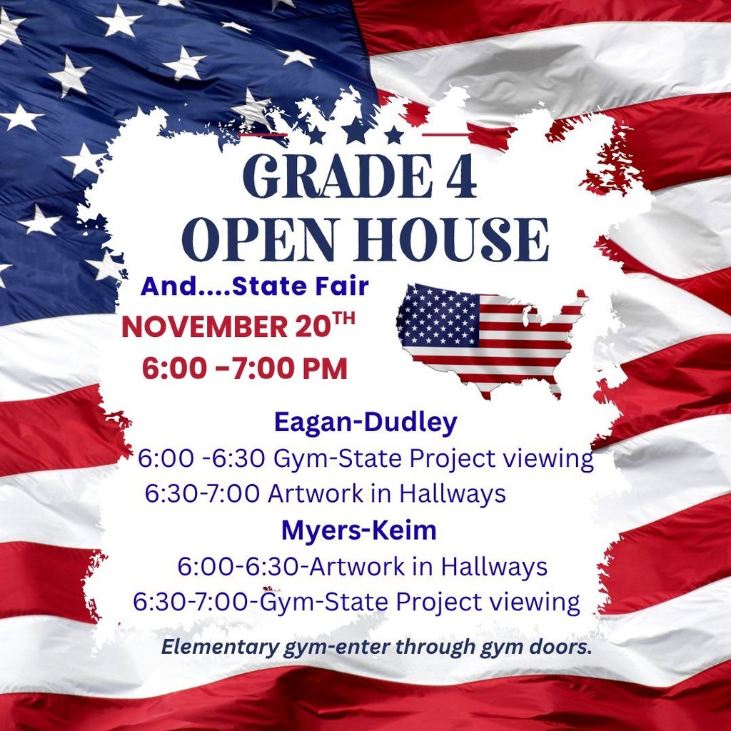4th grade open house State Fair presentation