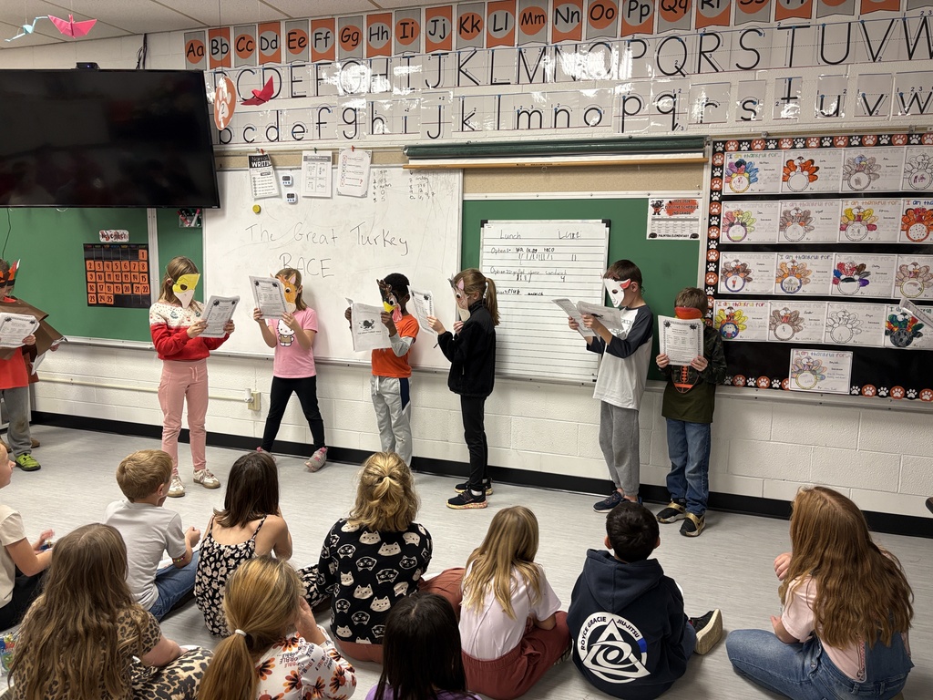 2nd grade perform The Great Turkey Race
