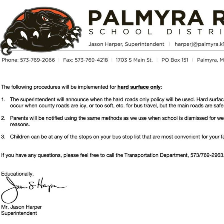 hard surface route information