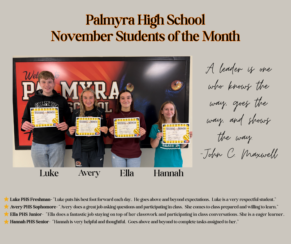 November Student of the Month